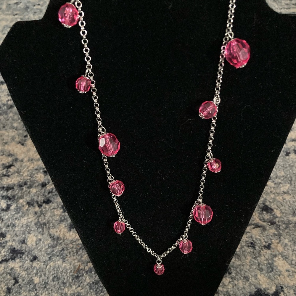GLOW-Rider Pink Necklace